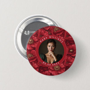 Custom Anemones Floral Nature-Inspired Parties 6 Cm Round Badge