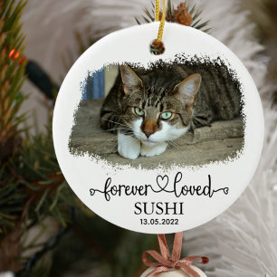 Custom Animal Forever Loved Ceramic Ornament