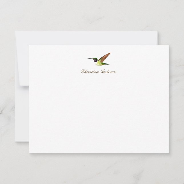 Custom Anna's Hummingbird  Card (Front)