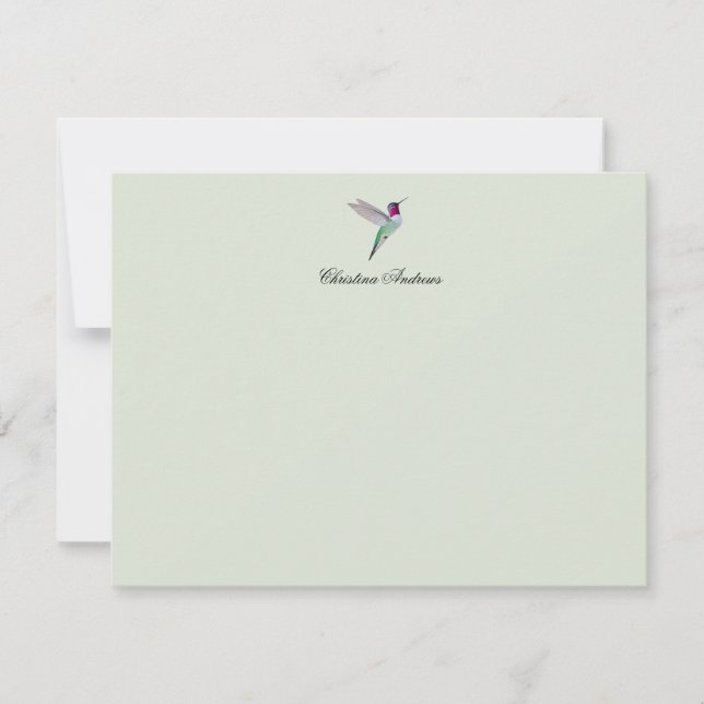 Custom Anna's Hummingbird  Card (Front)