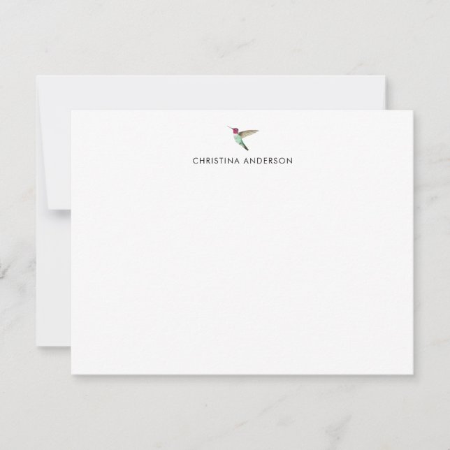Custom Anna's Hummingbird  Card (Front)