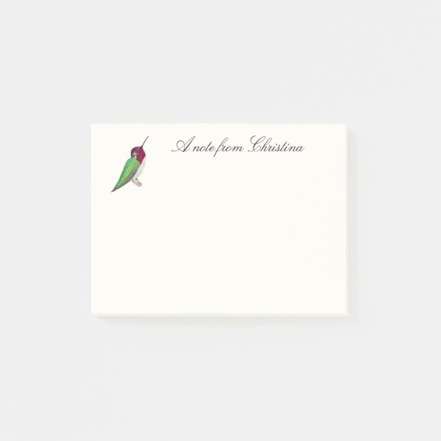 Custom Anna's Hummingbird Notes (Front)