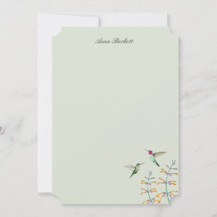 Custom Anna's Hummingbirds Note Card