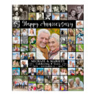 Custom Anniversary 64 Photo Collage Personalised