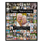 Custom Anniversary 64 Photo Collage Personalised