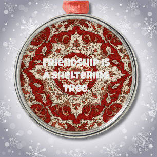 Custom Anniversary Gifts for Friends Persian Tiles Metal Ornament