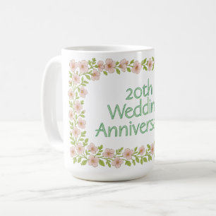 Custom anniversary greeting coffee mug