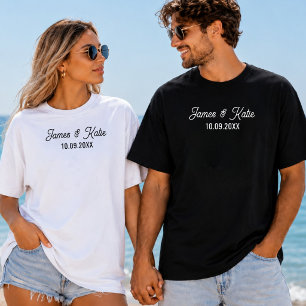 Custom Anniversary Matching For Couples Wedding T-Shirt