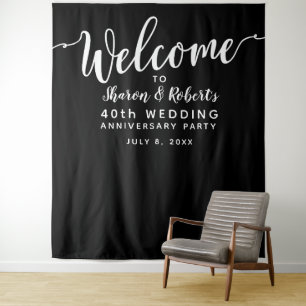 Custom anniversary Party Photo Booth Backdrop Tapestry