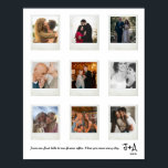 Custom Anniversary Photo Collage Frame Poster<br><div class="desc">Celebrate your love story with our Custom Anniversary Photo Collage Frame.This beautifully personalised keepsake showcases your favourite memories together, perfect for a wedding anniversary, engagement, or special milestone.Customise with your own photos and personalised text to create a heartfelt gift that will be cherished for years.Printed on premium materials, it’s a...</div>