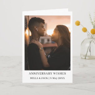 Custom Anniversary Photo Couple Design Thank You Card