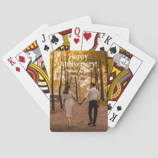 Custom anniversary photo create your own playing cards