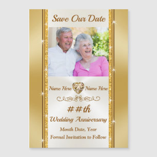 Custom Anniversary, Save the Date Photo Magnets