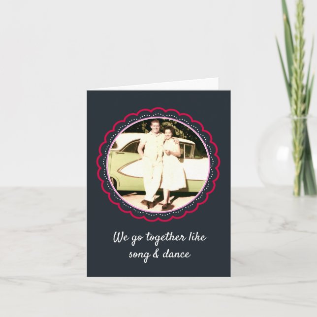 Custom Anniversary / Song & Dance Holiday Card (Front)