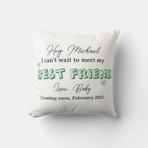 custom announcement pregnancy cushion