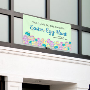 Custom Annual Easter Egg Hunt Colourful Banner