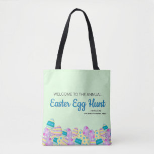 Custom Annual Easter Egg Hunt Colourful Tote Bag