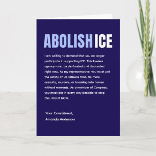 Custom Anti ICE Political Postcard