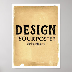 Custom Antique Parchment Background Paper Poster