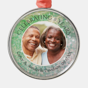 Custom ANY Anniversary Keepsake Photo Metal Ornament