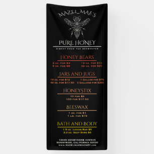 Custom Apiary Honey Menu Banner