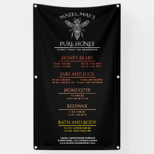 Custom Apiary Honey Menu Banner