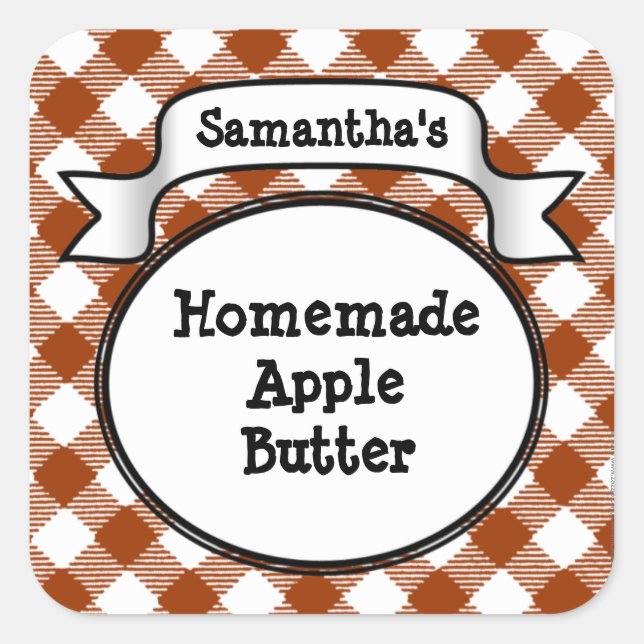 Custom Apple Butter or Anything Canning Jar Label (Front)