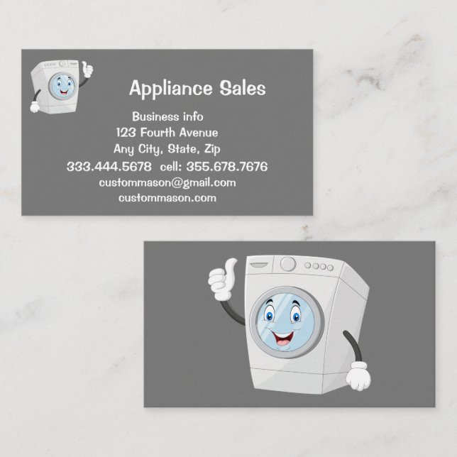 Custom Appliance Sales Business Card (Front/Back)