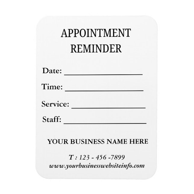 Custom Appointment Reminder Magnet (Vertical)