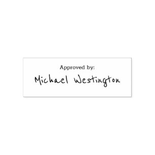 Custom Approved By Signature Personalised Self-inking Stamp