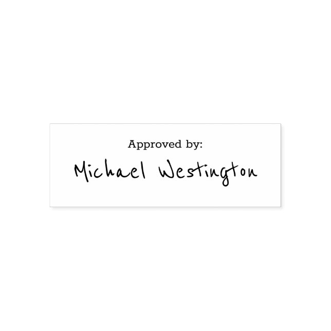 Custom Approved By Signature Personalised Self-inking Stamp (Design)