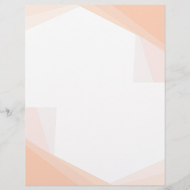 Custom Apricot White Colour Elegant Blank Template Letterhead (Front)