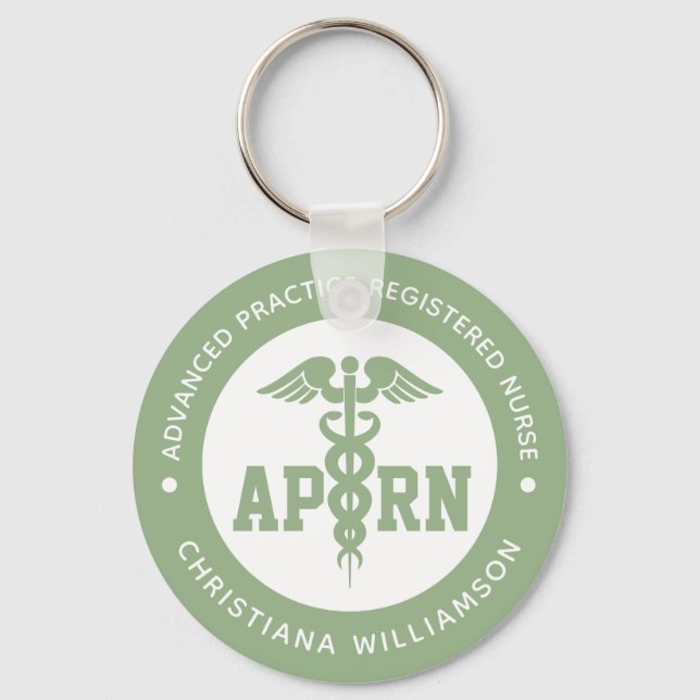 Custom APRN Advanced Practice Registered Nurse Key Ring (Front)
