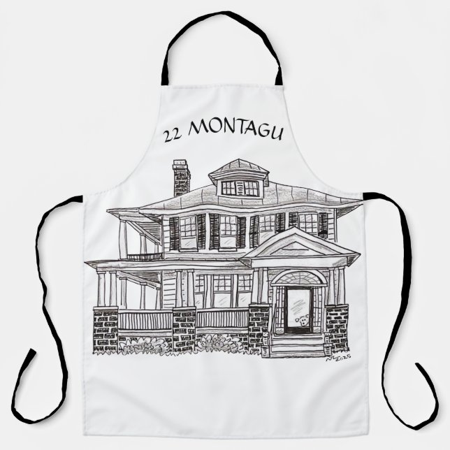 Custom apron design with a house (Front)