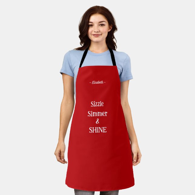 Custom Apron Gift with Name and Message  (Worn)