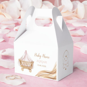 Custom Aqiqah personalised Islamic Baby Shower Favour Box