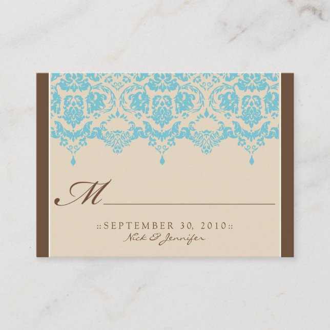 :custom: Aqua Darling Placecard (Front)