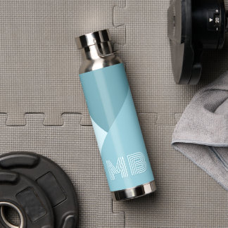 Custom Aqua Teal Seafoam Ocean Blue Coloured Water Bottle