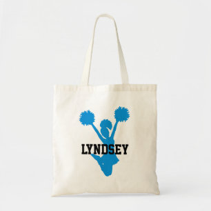 Custom Aquamarine Cheerleader Tote Bag
