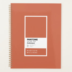 Custom Arabesque Notebook Personalised Terracott Planner