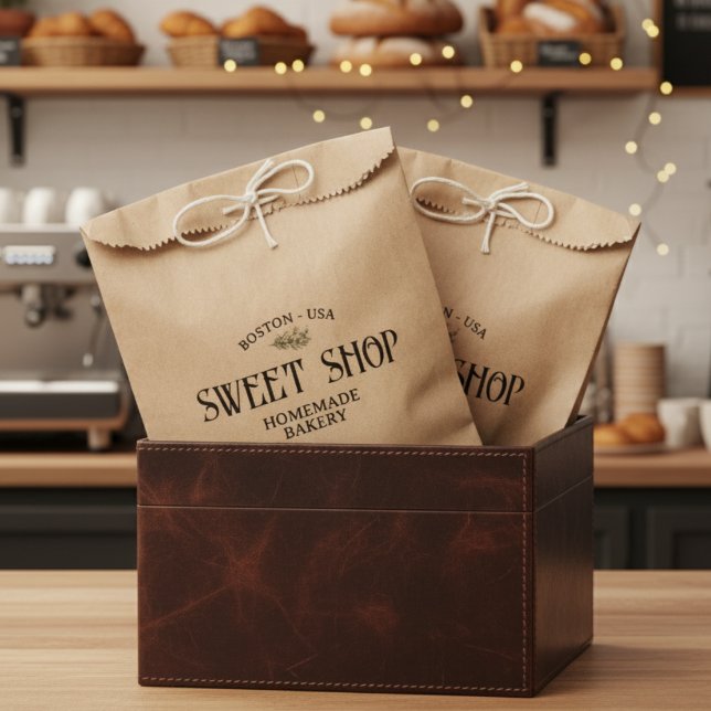 Custom Arch Logo Small Business  Favour Bag (Package your customer's treats in this personalized favor bag!)