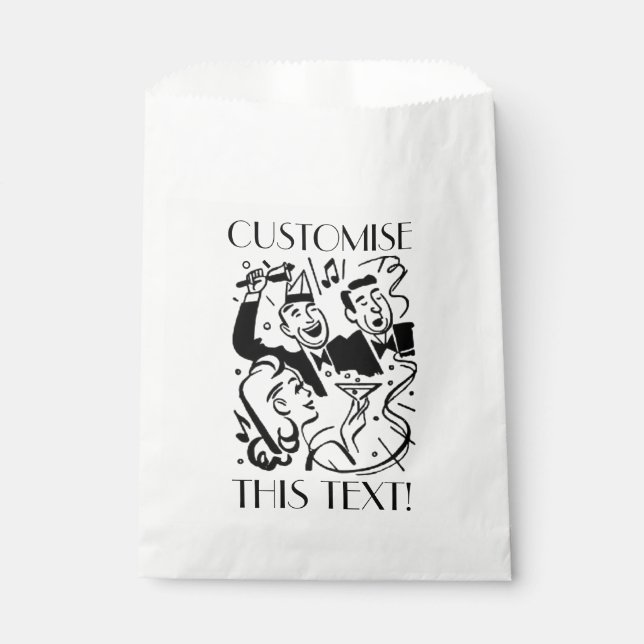 Custom Art Deco Cocktail Party Favour Bag (Front)