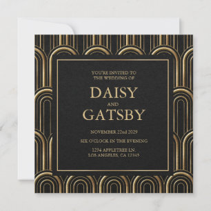 Custom Art Deco Save the Date Invitation