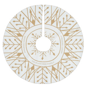 Custom Art Deco Snowflake Holiday Tree Skirt