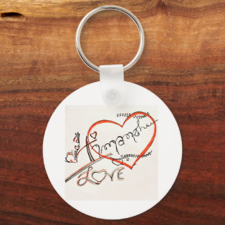 custom art design calligraphy key ring
