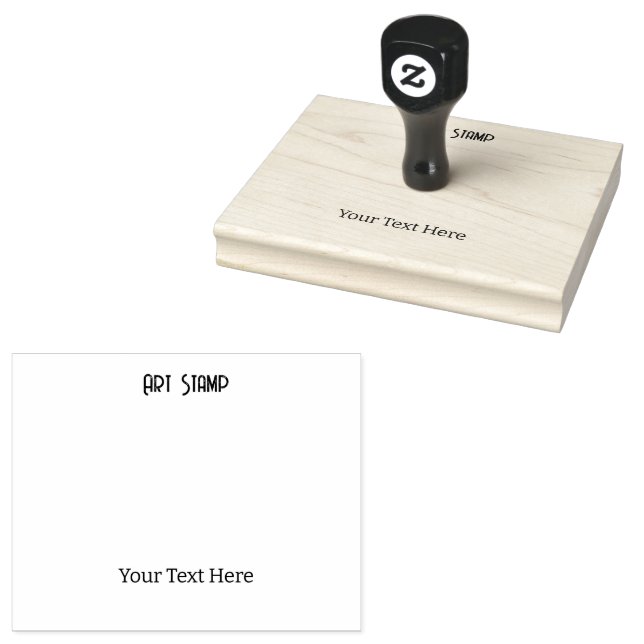 Custom Art-Stamp Your Text Here Black Impression Rubber Stamp (Stamped)