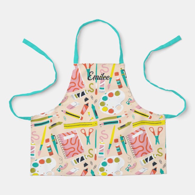 Custom Art Supply All-Over Print Art Apron (Front)