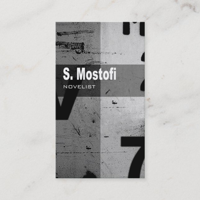 Custom - Art Tech Business Card for Novelist (Front)