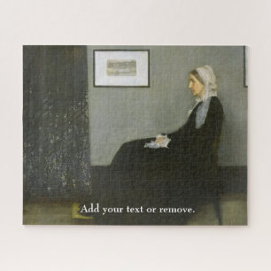 Custom art, "Whistler's Mother" Whistler, 1871. Jigsaw Puzzle