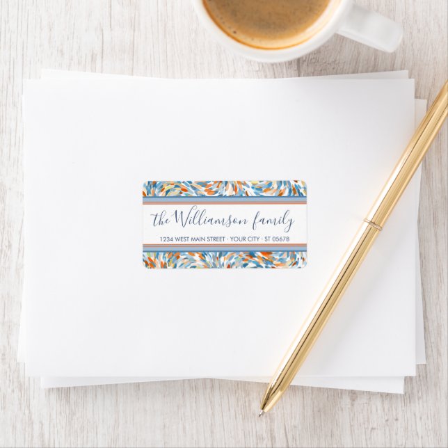 Custom Artsy Summer Colours Paint Splatter Pattern Label (Insitu)